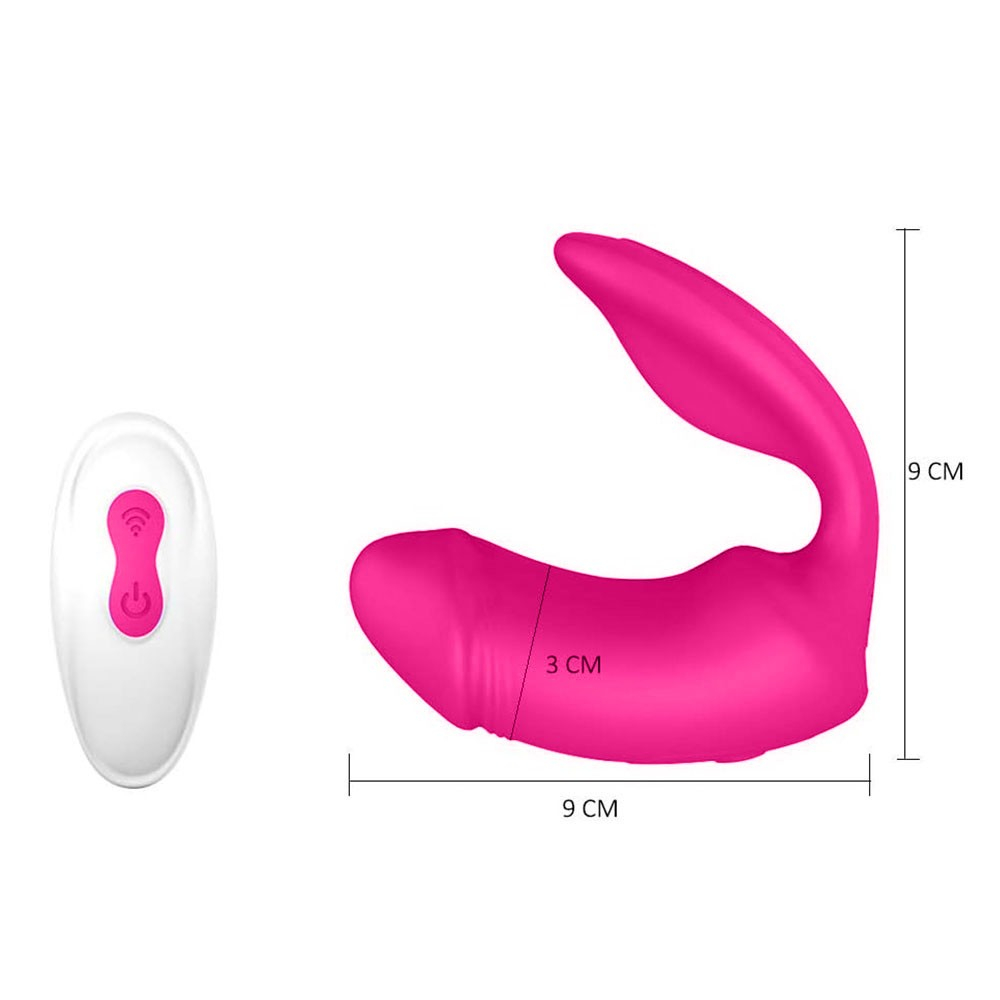 Vibrador Duplo em Silicone Recarreg�vel Sparrow Pink - embalagem do produto com detalhes das caracter�sticas e selos de qualidade