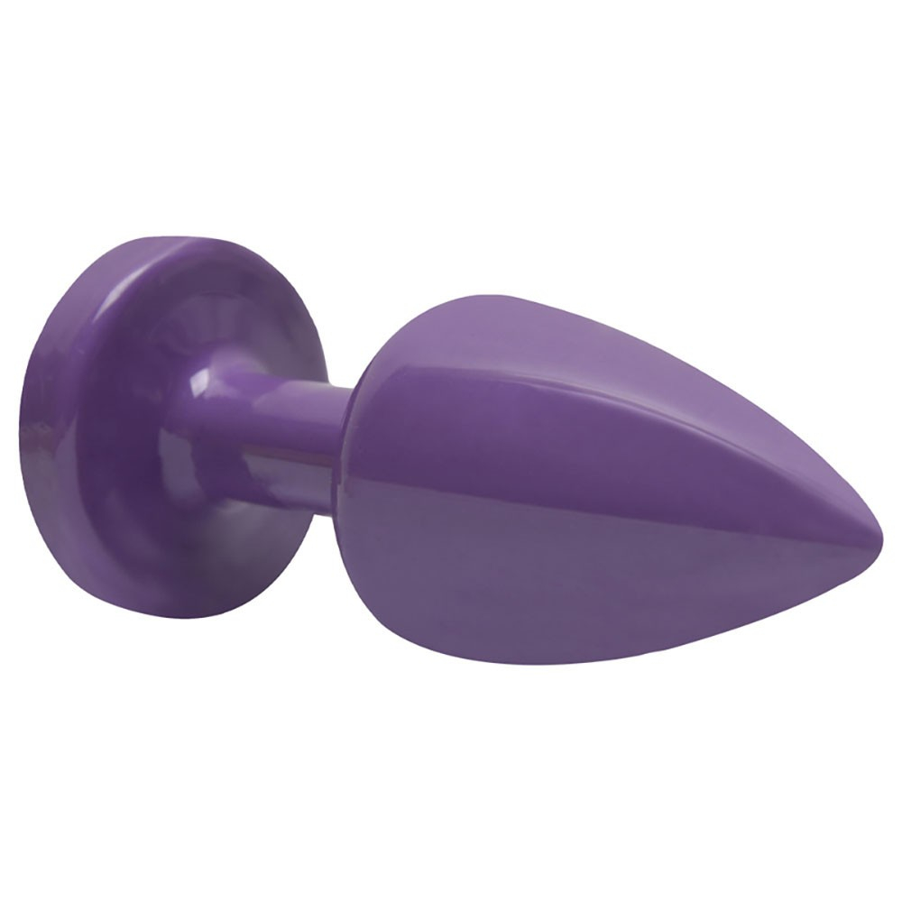 Plug Anal Joia em ABS Roxo Tamanho P com Pedra Pink | Foto 05