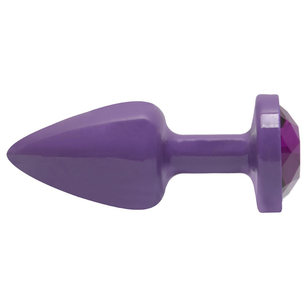 Plug Anal Joia em ABS Roxo Tamanho P com Pedra Roxa | Foto 04