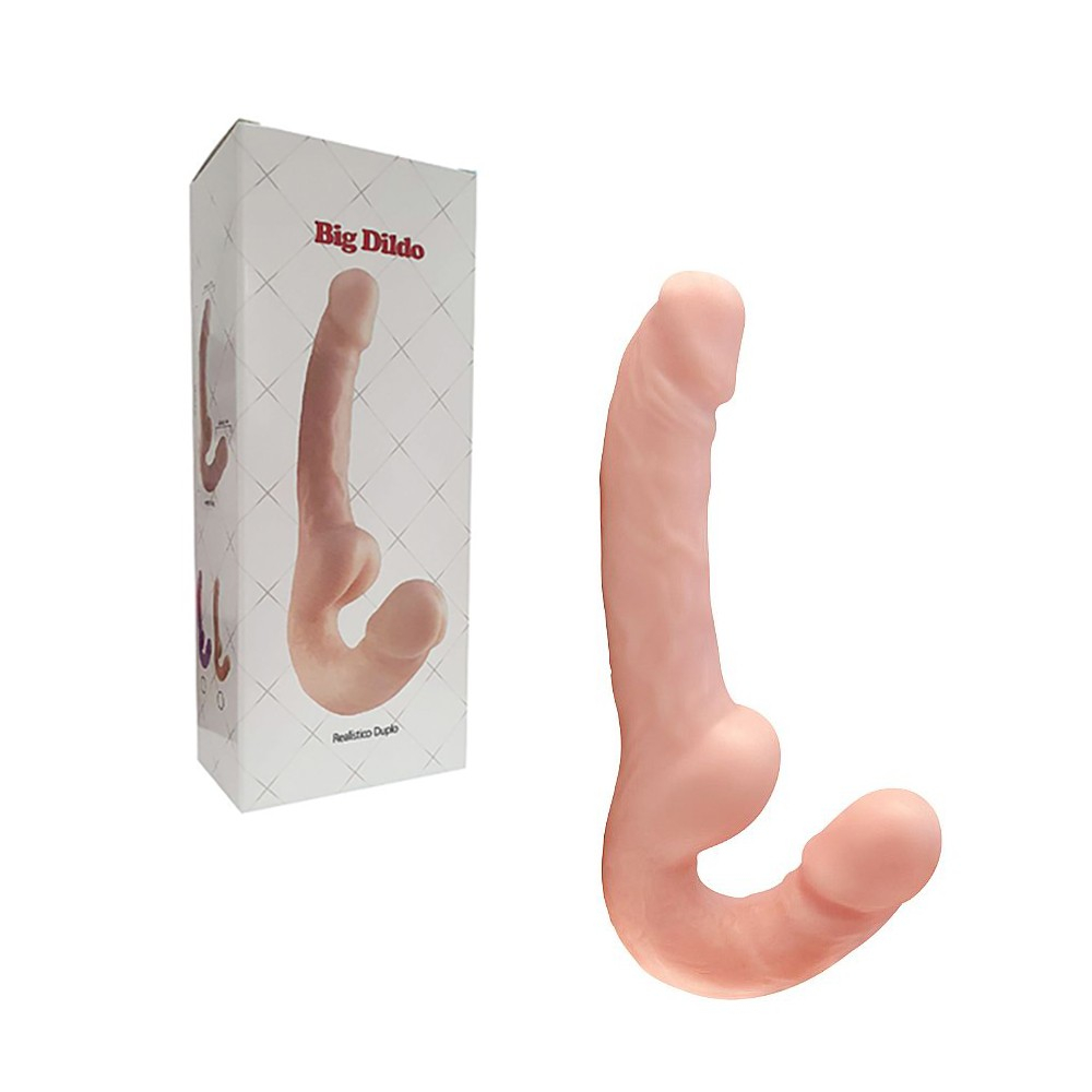 Cinta Peniana para Ela Formato de Pênis Realístico em Silicone Big One 23,5 x 3,6cm Bege | Foto 01