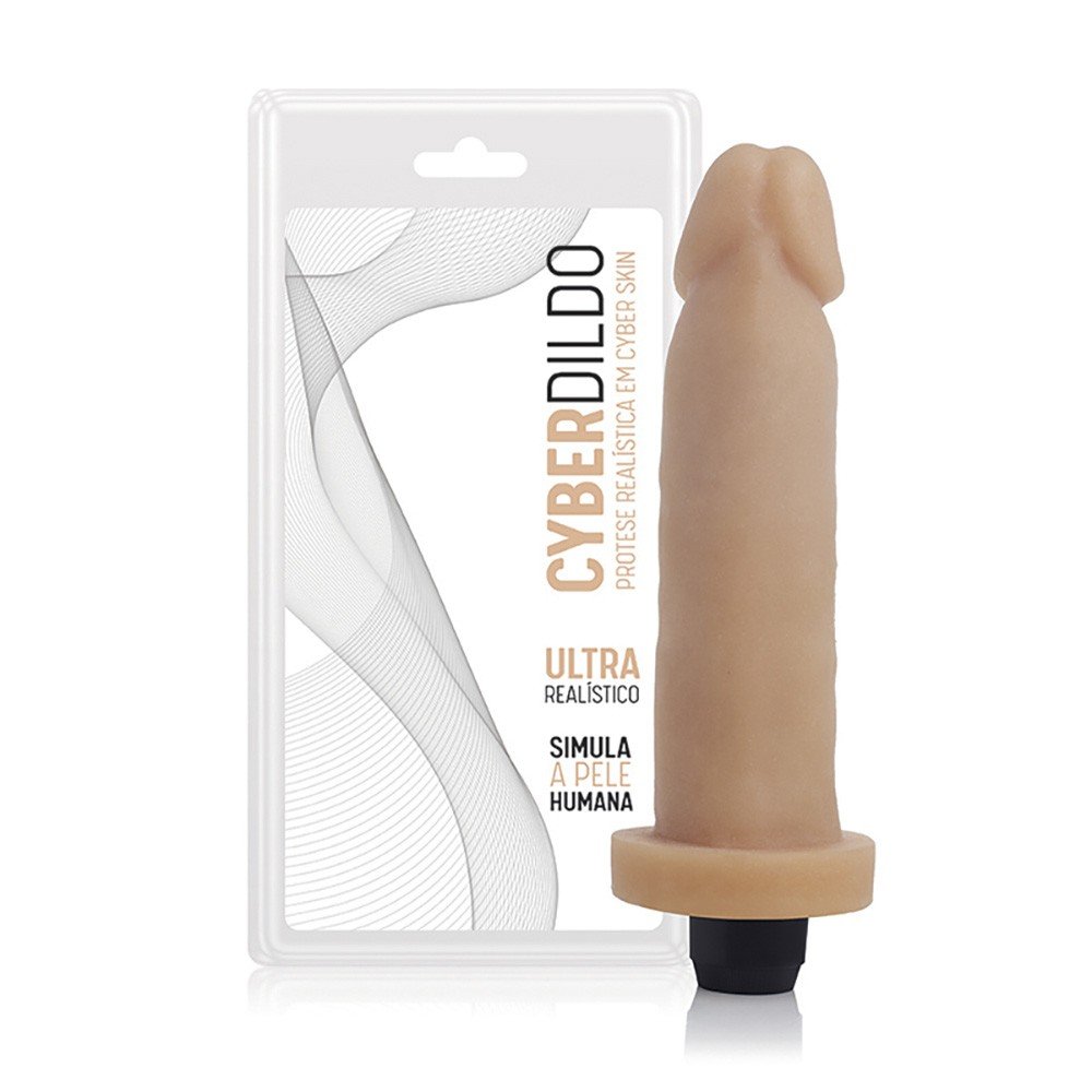 Pênis Realístico em Cyberskin com Vibrador Miercoles 15 x 4,5cm Bege | Foto 01