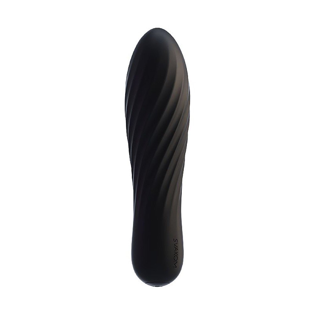 Vibrador Personal em Silicone Recarregável com 10 Vibrações Tulip Preto | Foto 02
