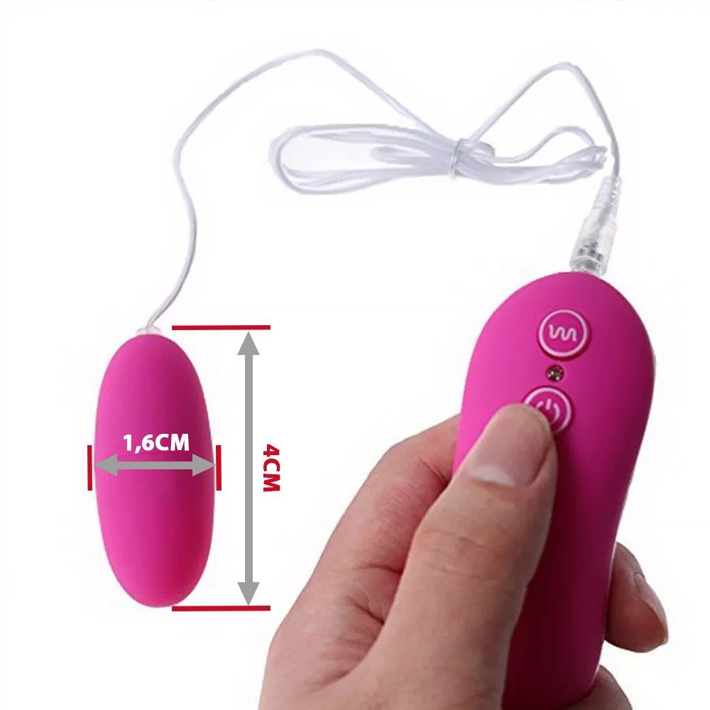 Vibrador Bullet Aveludado com 10 Vibrações e Controle com Fio Lilás | Foto 06