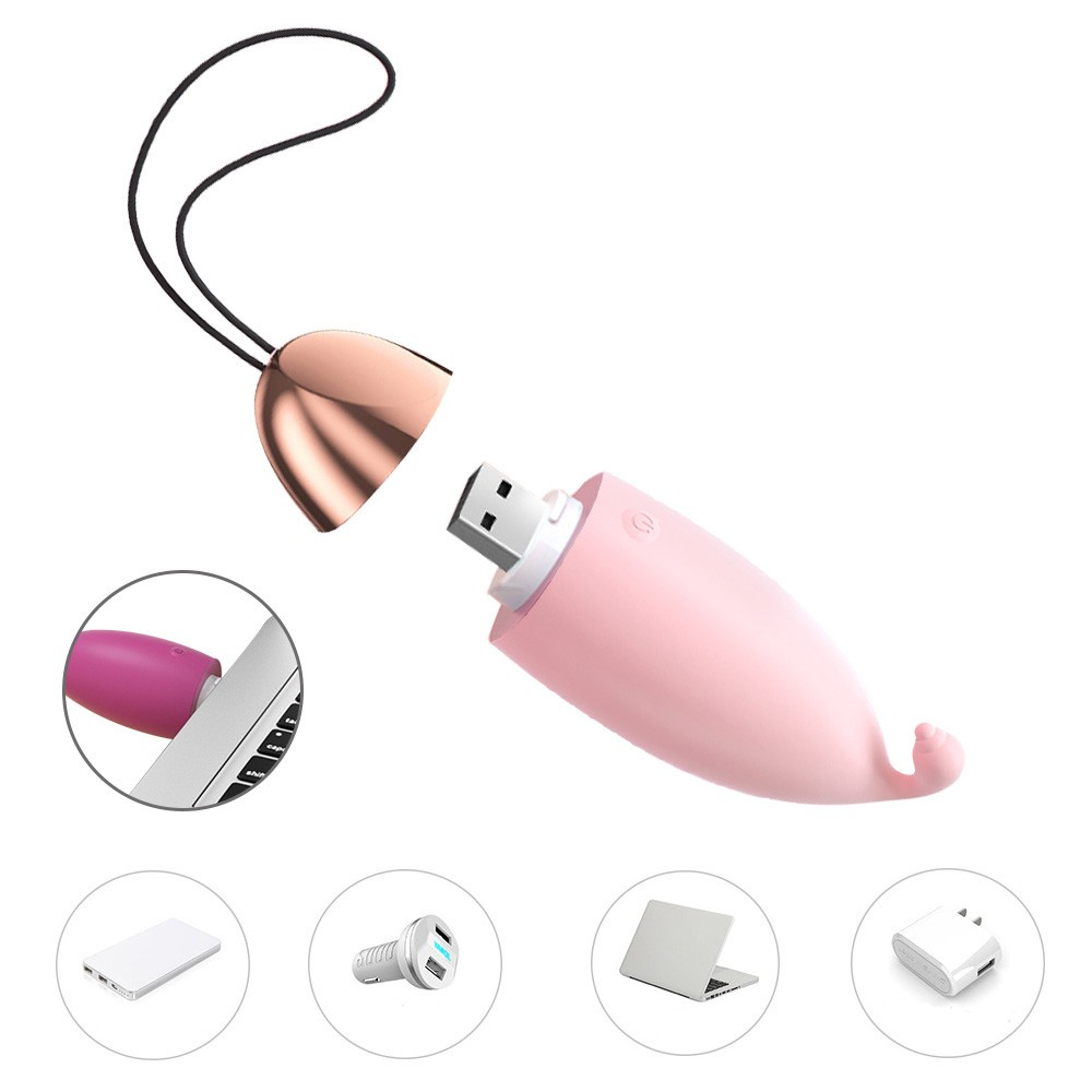 Vibrador para Clit�ris em Silicone Recarreg�vel Rosa - Detalhe da porta USB para recarga, mostrando a versatilidade de carregamento.