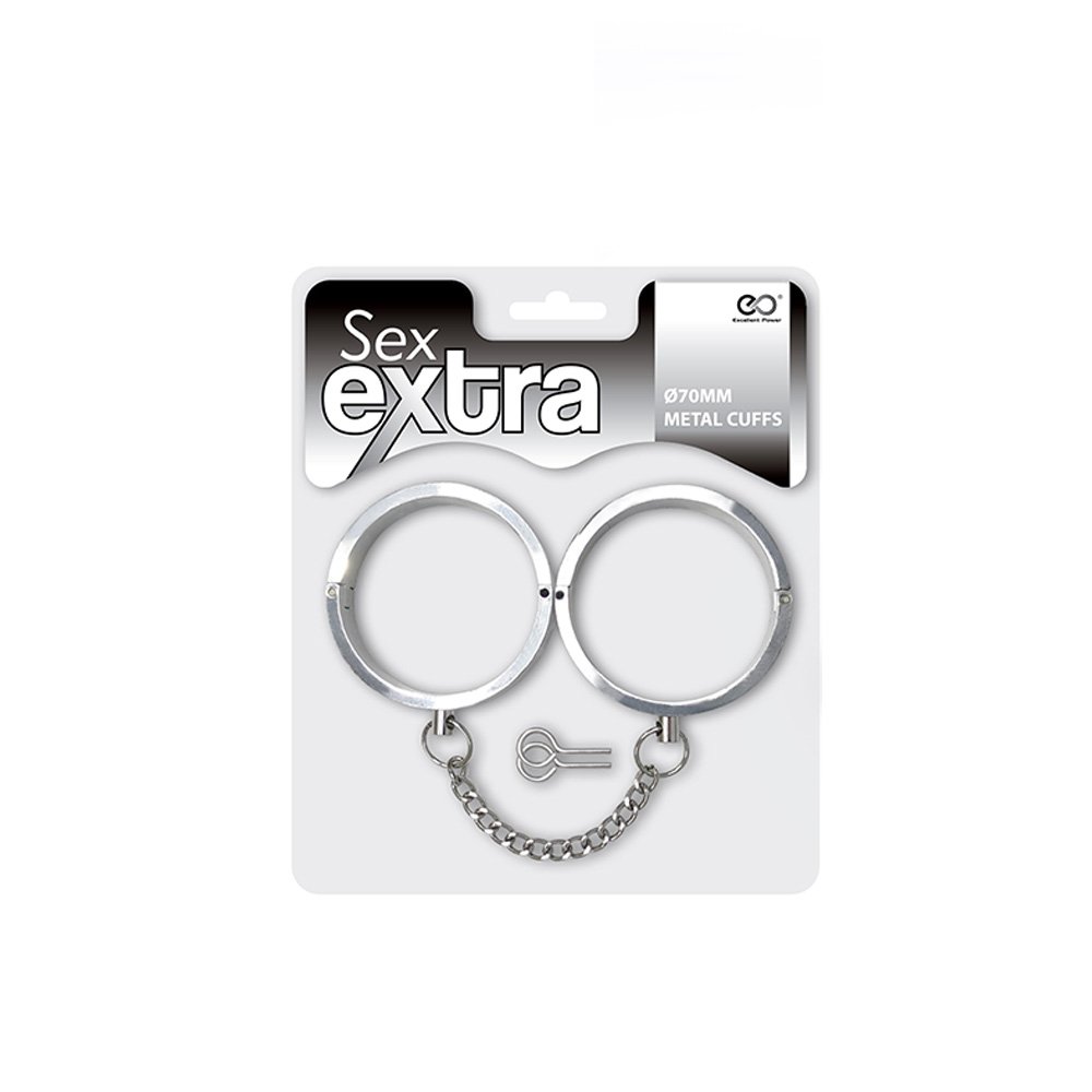 Algema em Metal com Corrente Extra Resistente Presa por Mini Parafusos Prata | Foto 03