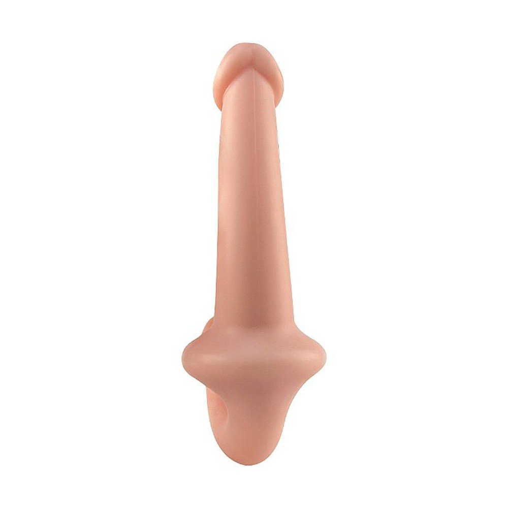 Cinta Peniana para Ela Formato de P�nis Real�stico em Silicone Big Two 18,5 x 2,8cm Bege | Foto 05