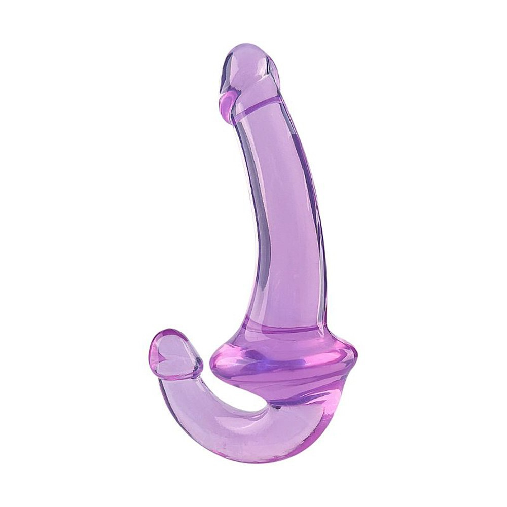 Cinta Peniana para Ela Formato de Pênis Realístico em Silicone Big Two 18,5 x 2,8cm Roxo | Foto 05