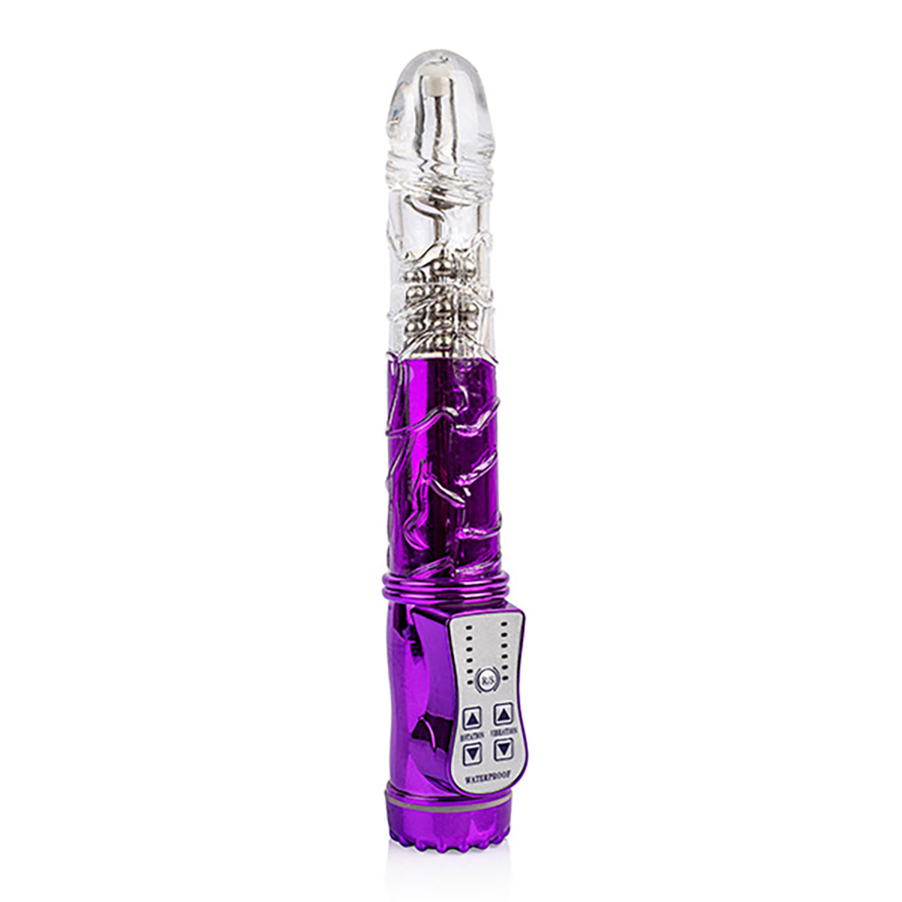 Vibrador Rabbit Recarregável em Silicone com 6 Rotações e Modo Reverso Roxo | Foto 02