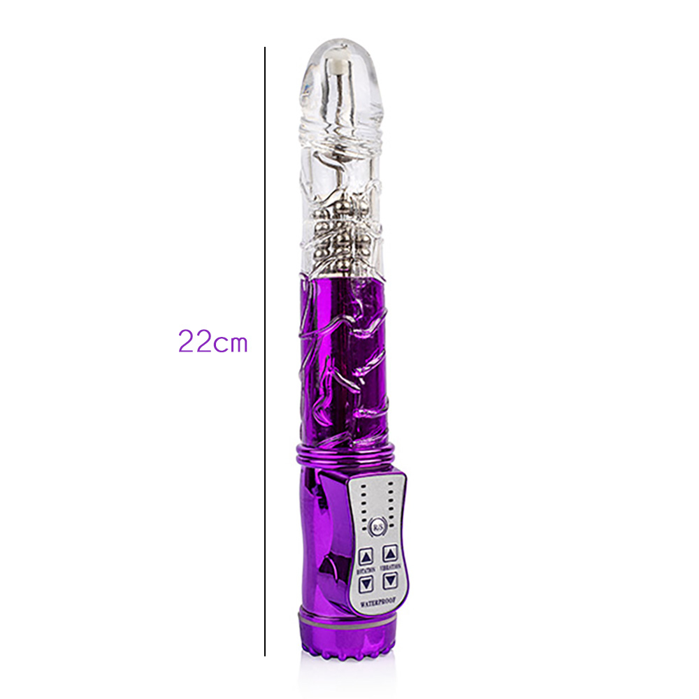 Vibrador Rabbit Recarregável em Silicone com 6 Rotações e Modo Reverso Roxo | Foto 04