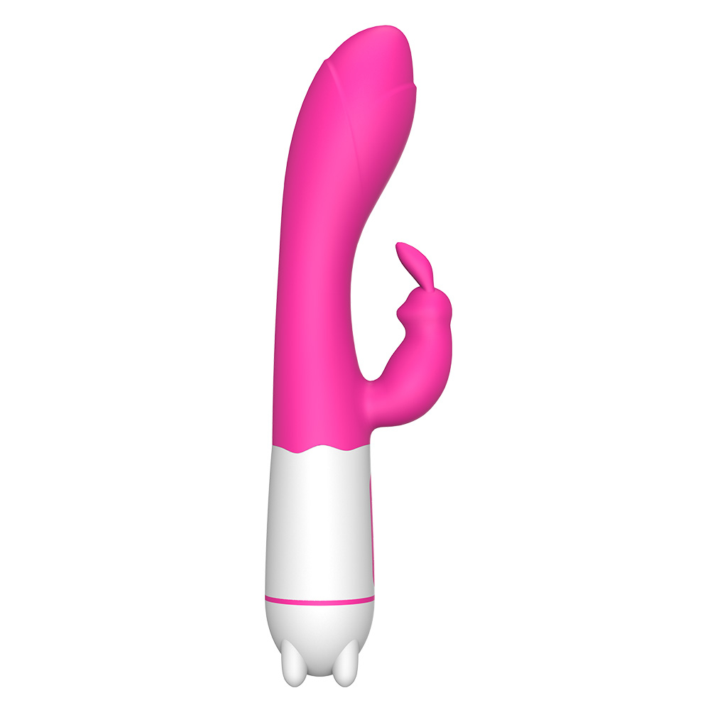 Vibrador Duplo Recarregável em Silicone para Clitóris e Ponto G com 36 Vibrações Bunny Rabbit Pink | Foto 02