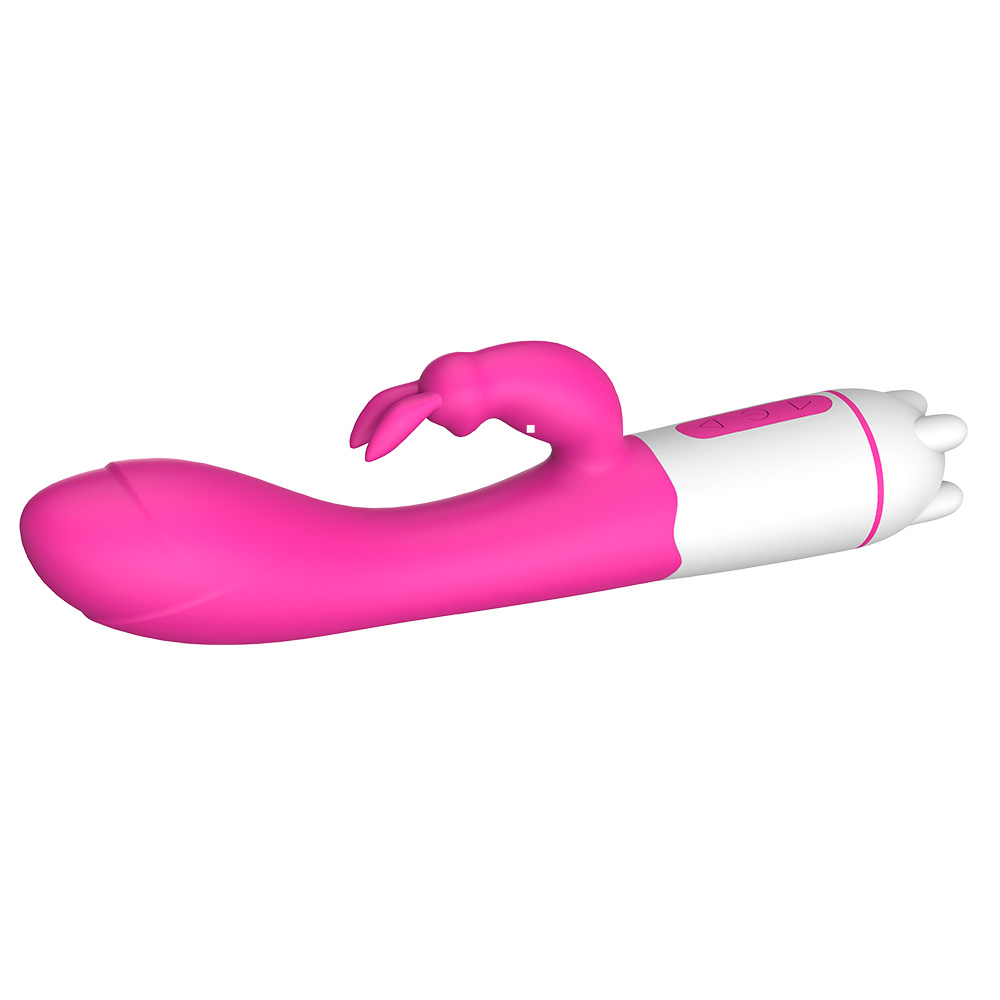 Vibrador Duplo Recarregável em Silicone para Clitóris e Ponto G com 36 Vibrações Bunny Rabbit Pink | Foto 06