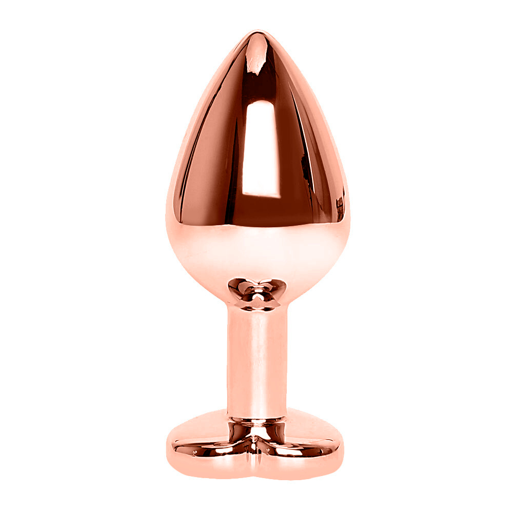 Plug Anal Joia em A�o Inoxid�vel Rose com Base de Cora��o M Laranja | Foto 03
