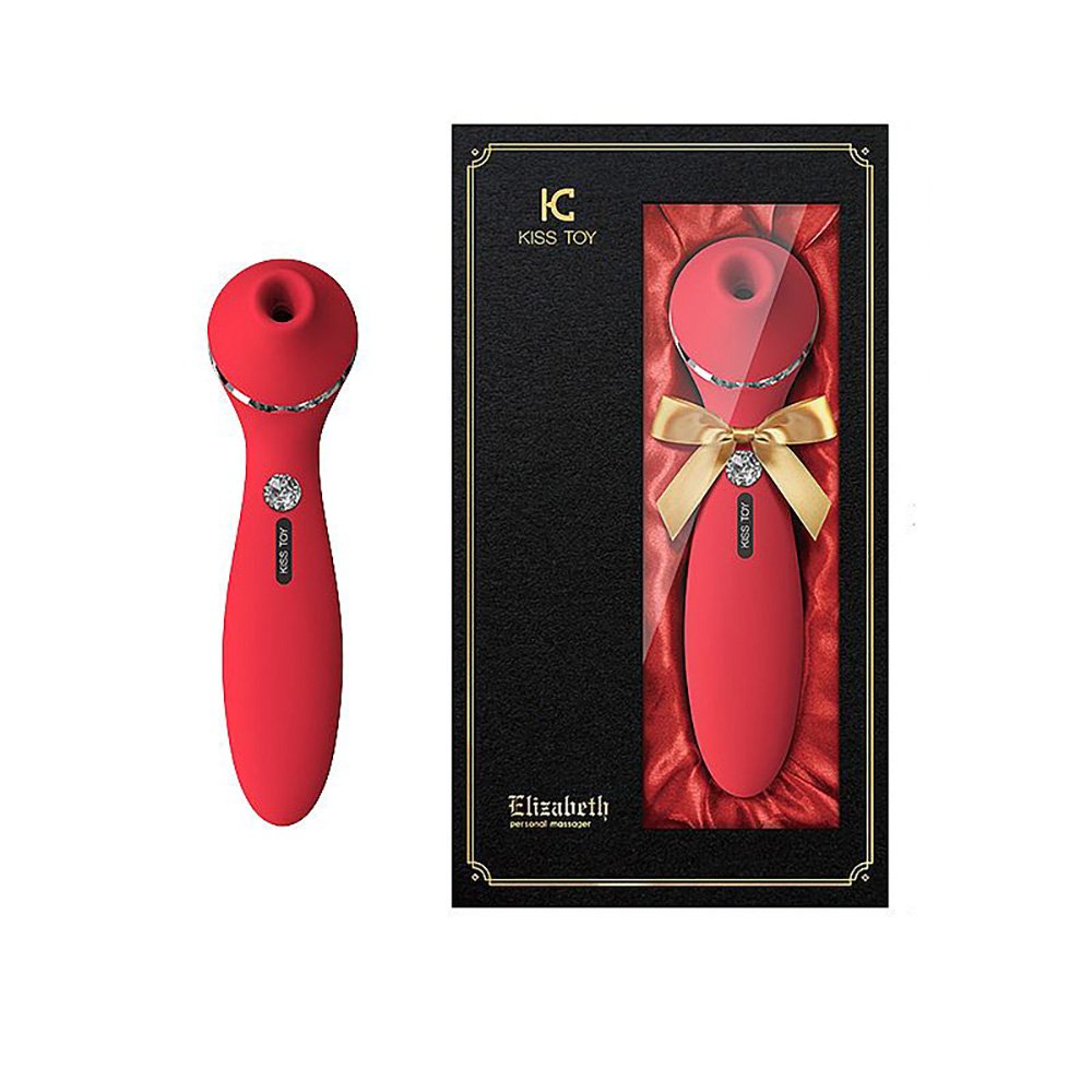 Vibrador e Sugador para Clitóris Recarregável com 10 Vibrações e 3 Sucções Elizabeth Vermelho | Foto 03 Vibrador e Sugador para Clitóris Recarregável com 10 Vibrações e 3 Sucções Elizabeth Vermelho | Foto 03