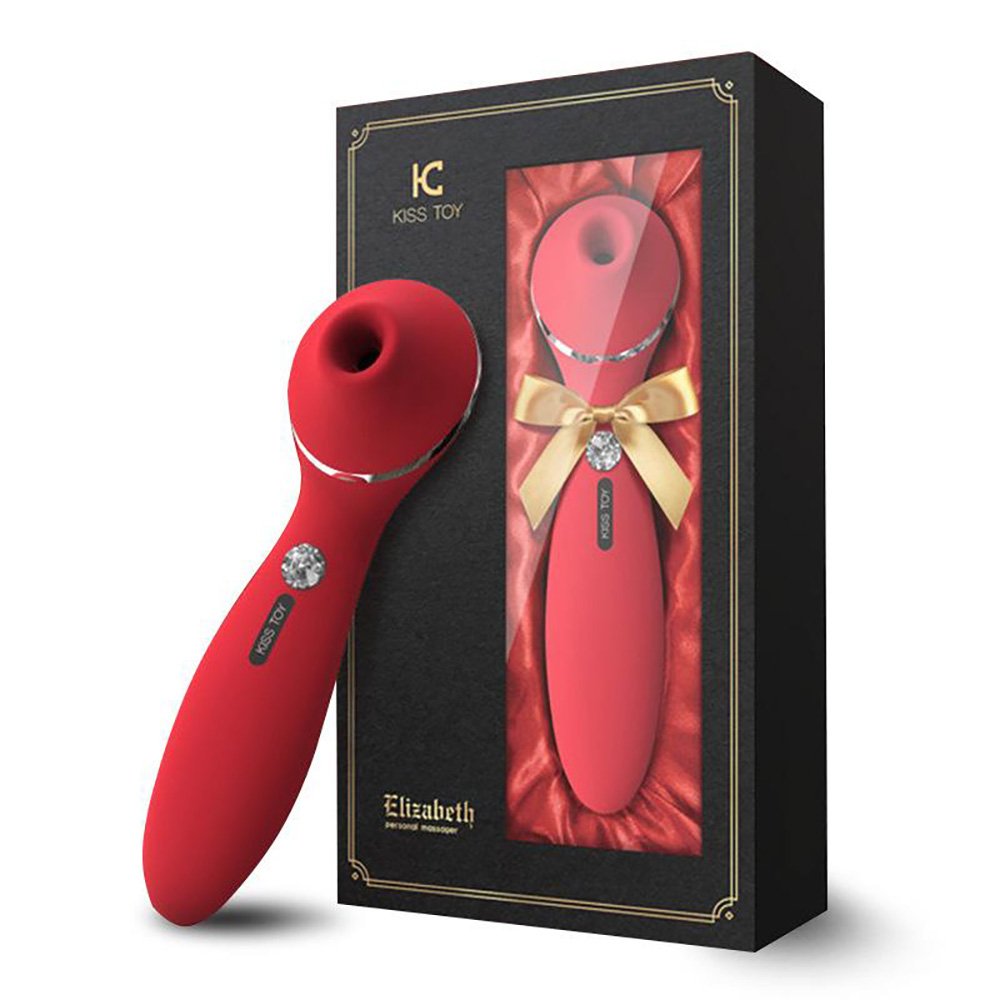 Vibrador e Sugador para Clitóris Recarregável com 10 Vibrações e 3 Sucções Elizabeth Vermelho | Foto 04 Vibrador e Sugador para Clitóris Recarregável com 10 Vibrações e 3 Sucções Elizabeth Vermelho | Foto 04