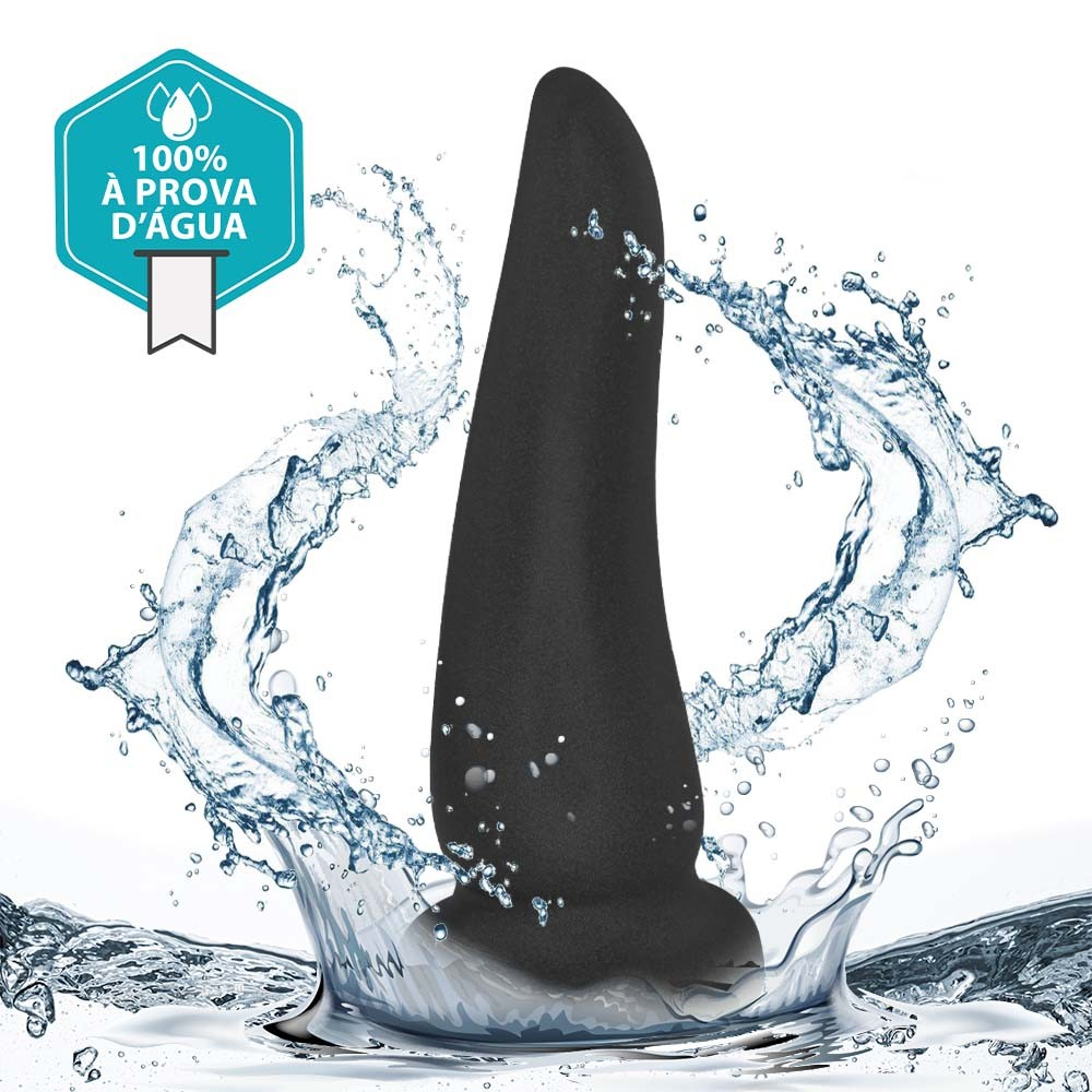 Plug Anal Grande Tongue - PVC Flexível 20 x 5,6cm Preto | Foto 05