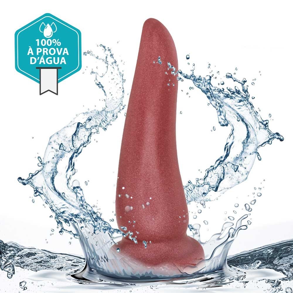 Plug Anal Grande Tongue - PVC Flex�vel 20 x 5,6cm Vermelho | Foto 05