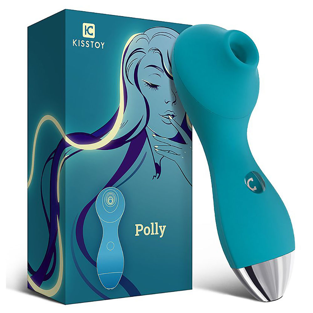 Sugador de Clitóris em Silicone Recarregável com 3 Sucções Polly Azul | Foto 01 Sugador de Clitóris em Silicone Recarregável com 3 Sucções Polly Azul | Foto 01