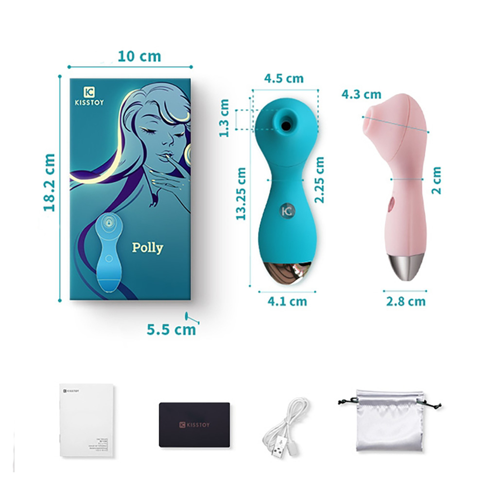 Sugador de Clitóris em Silicone Recarregável com 3 Sucções Polly Azul | Foto 06 Sugador de Clitóris em Silicone Recarregável com 3 Sucções Polly Azul | Foto 06