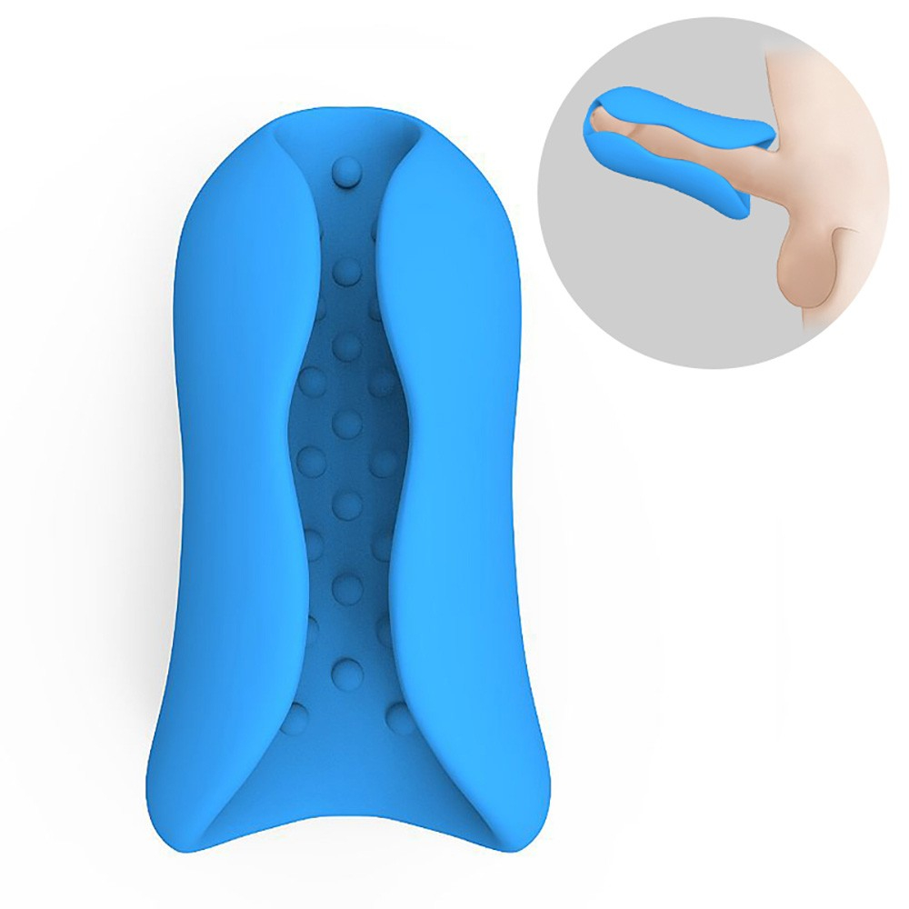 Masturbador Masculino em Elastômero com Textura Utopia Azul | Foto 01
