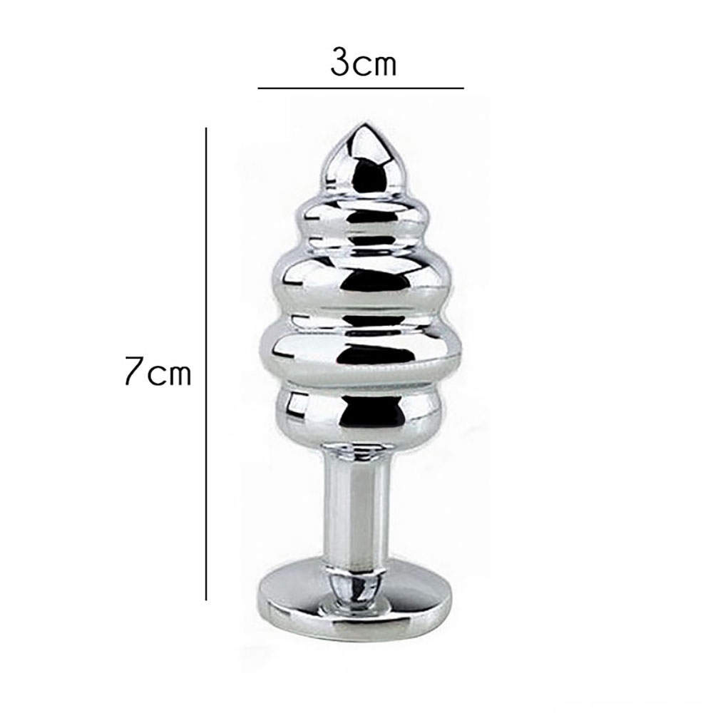 vista da base redonda do plug anal joia com cristal rosa facetado evidenciando seguran�a e design sofisticado, com medidas de 7x3cm