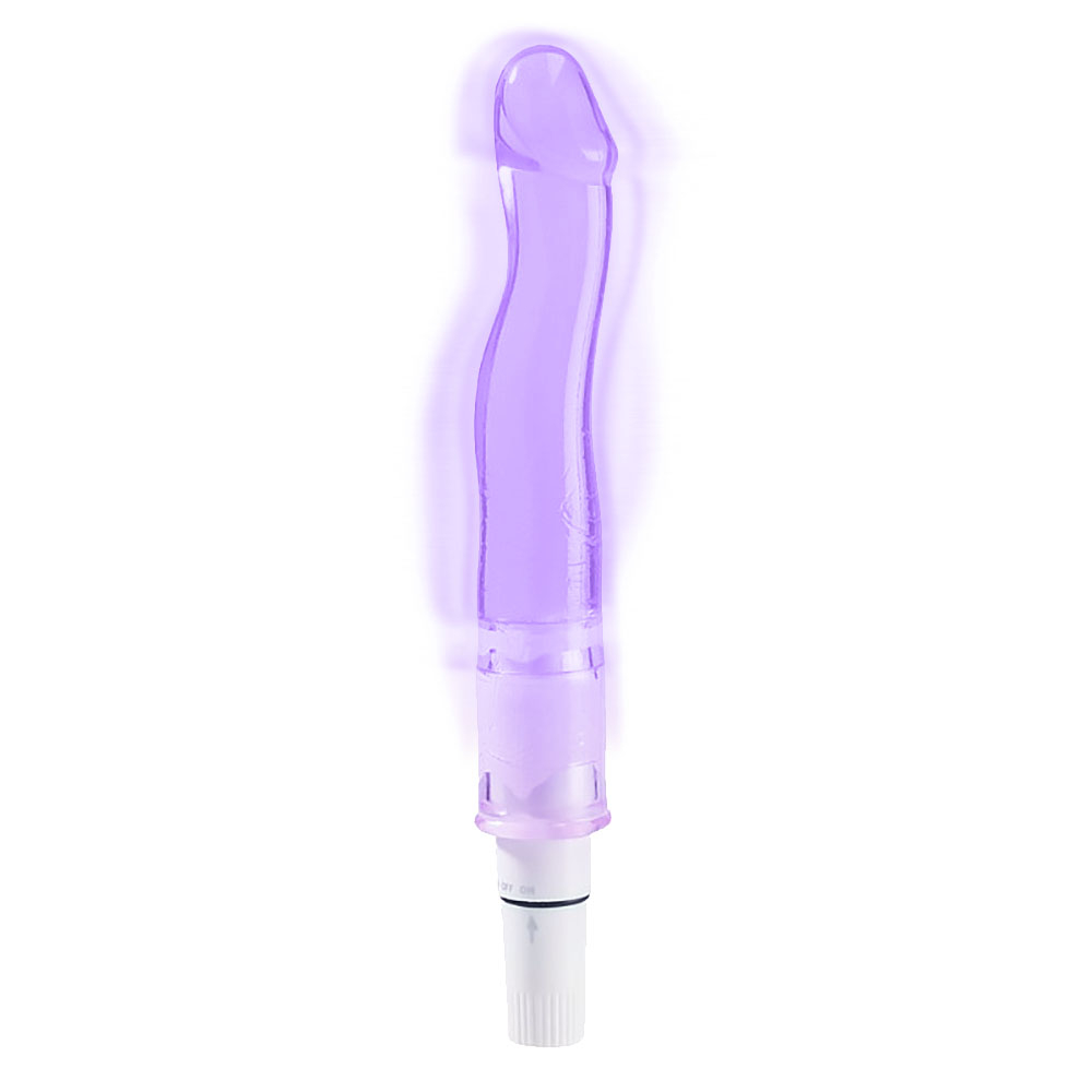 Vibrador Personal em Jelly e Formato de Glande Peniana Multivelocidade 13cm Lil�s - Vista lateral e curvatura