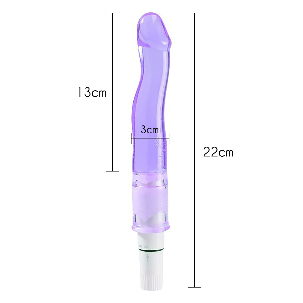Vibrador Personal em Jelly e Formato de Glande Peniana Multivelocidade 13cm Lil�s - Imagem com dimens�es e medidas