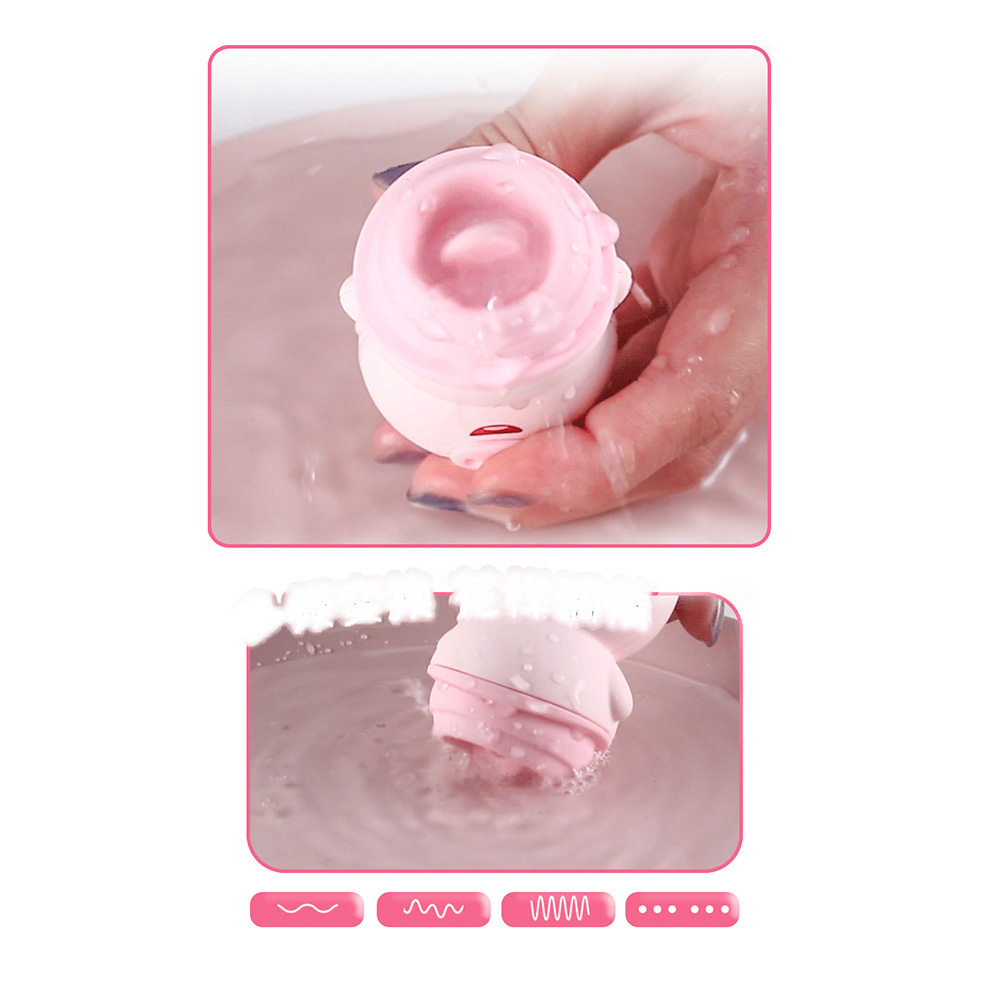 Vibrador para Clit�ris Recarreg�vel com L�ngua e 10 Vibra��es Disfar�ado de Porquinho Rosa em fundo branco