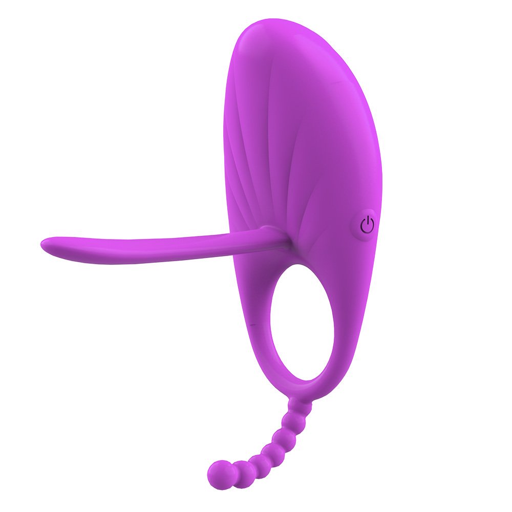 Anel Peniano com Vibrador Recarregável com 36 Vibrações e Dois Mini Plugs HARRIS Pink | Foto 06