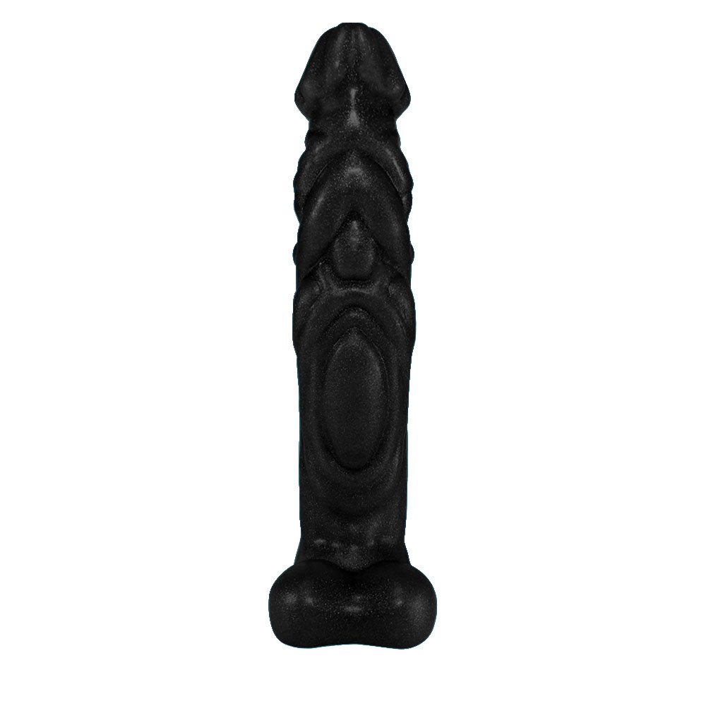 P�nis Feito em PVC Flex�vel com Massageador Things 20 x 4cm Preto | Foto 03