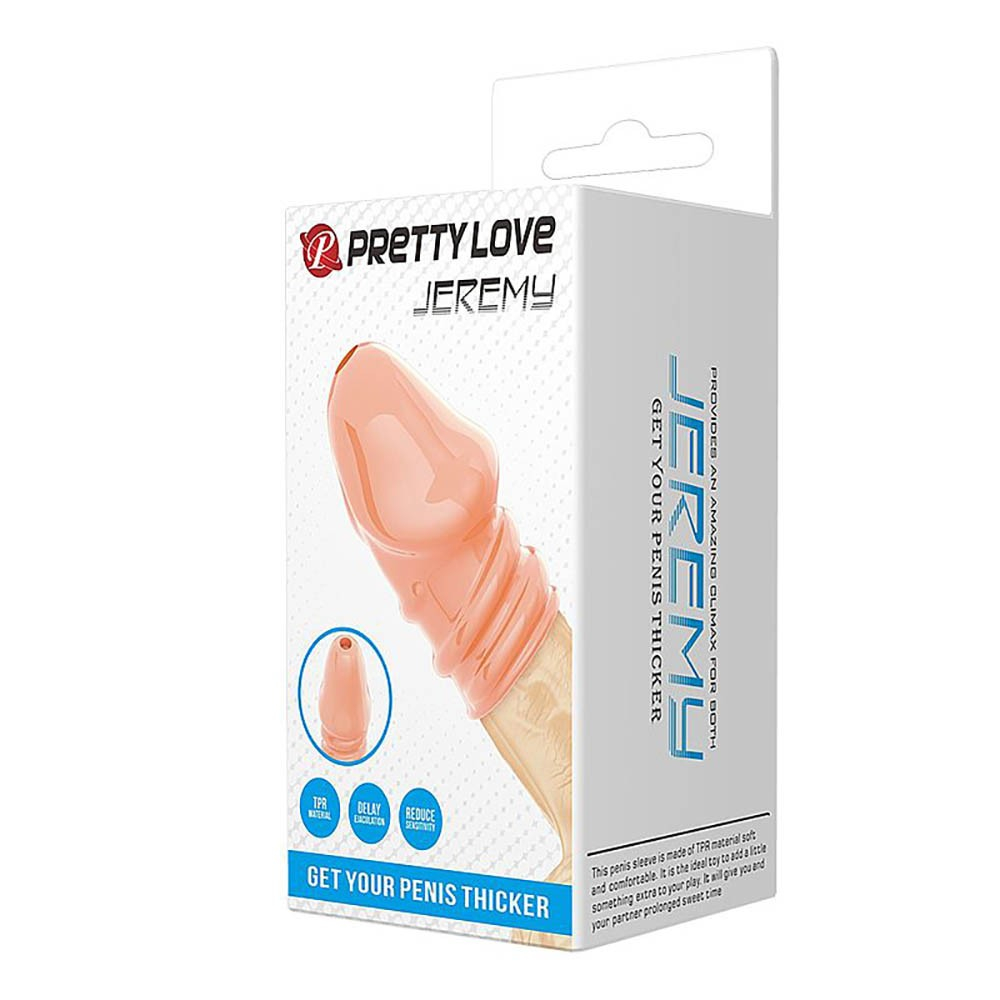Capa Peniana para Glande sem Vibrador em Jelly 7 x 3,5cm Jeremy Bege | Foto 05