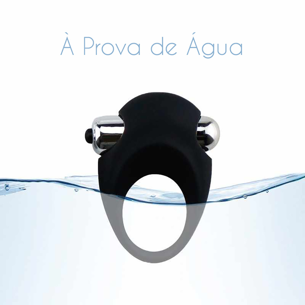 Anel Peniano Silicone e Cápsula Vibratória Liga e Desliga Preto | Foto 06 Anel Peniano Silicone e Cápsula Vibratória Liga e Desliga Preto | Foto 06