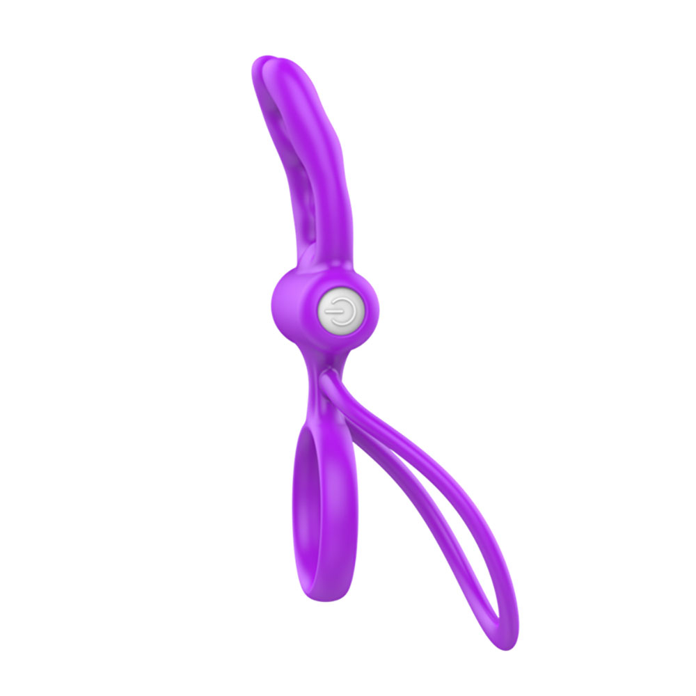 Anel Peniano em Silicone com Argola Testicular com Vibração Roxo | Foto 05 Anel Peniano em Silicone com Argola Testicular com Vibração Roxo | Foto 05