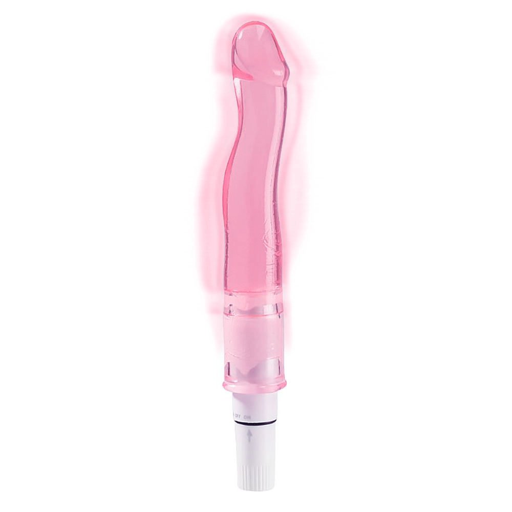 Vibrador Personal em Jelly e Formato de Glande Peniana Multivelocidade 13cm Rosa em close-up, destacando o tom rosado e a textura suave de jelly