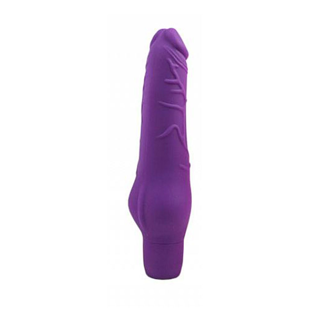 Pênis Realístico em Silicone Multivelocidade com 10 Vibrações Sweet 19,5 x 3,5cm Roxo | Foto 03