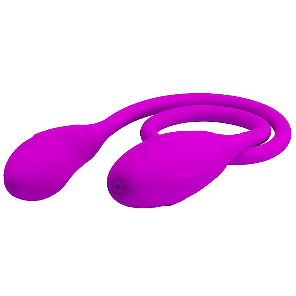 Vibrador Duplo Recarreg�vel em Silicone com 7 Vibra��es Snaky Pink | Foto 03