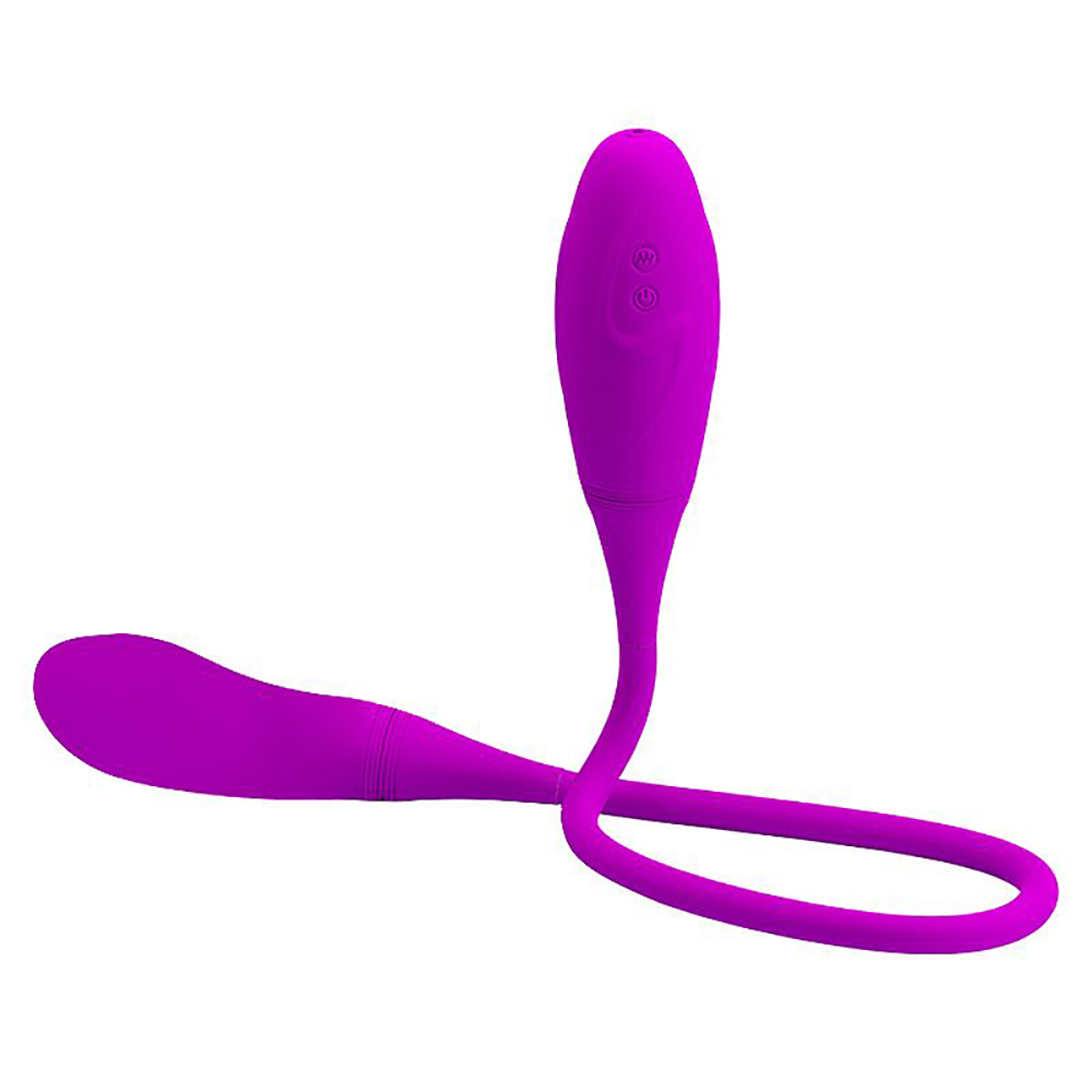 Vibrador Duplo Recarreg�vel em Silicone com 7 Vibra��es Snaky Pink | Foto 04