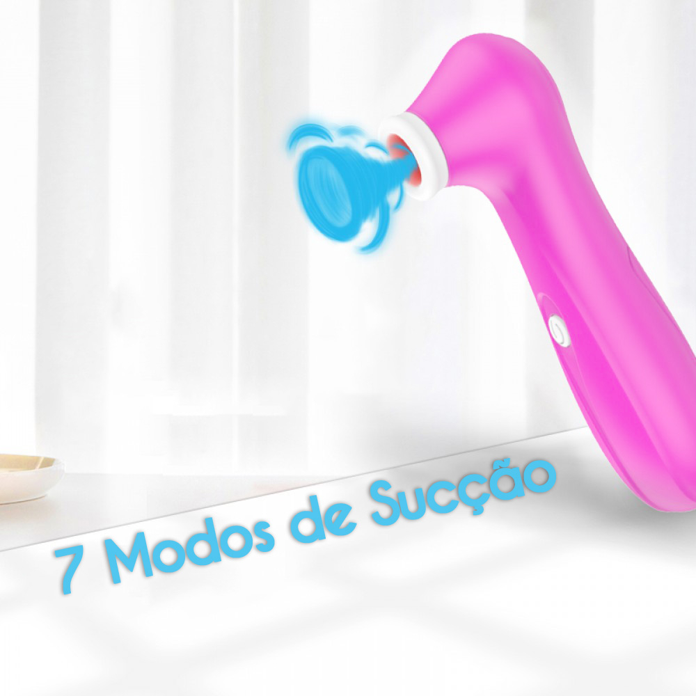 Vibrador para Clit�ris em Silicone com 7 Modos de Suc��o Woman Suction II Roxo, detalhe do bot�o de controle