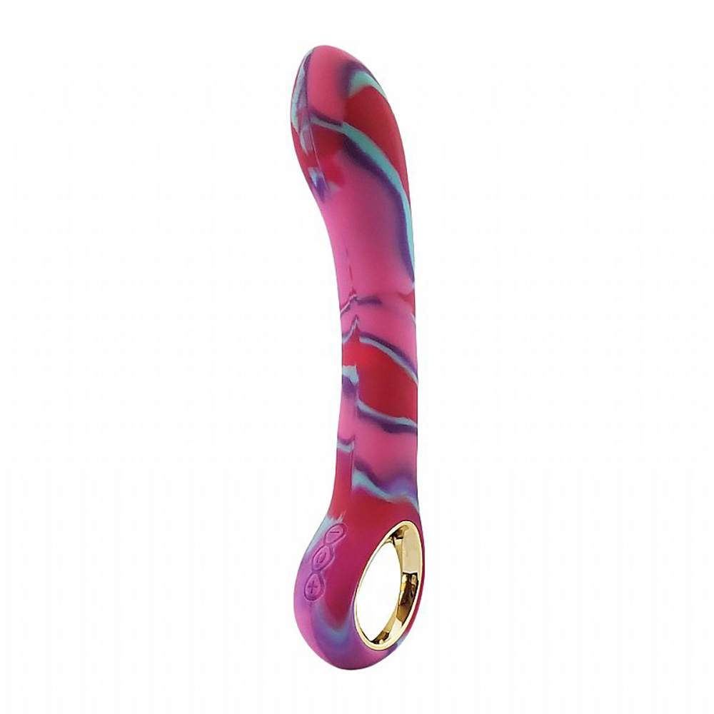 Vibrador Ponto G Recarregável em Silicone com 10 Vibrações Mesclado Rosa e Pink | Foto 01