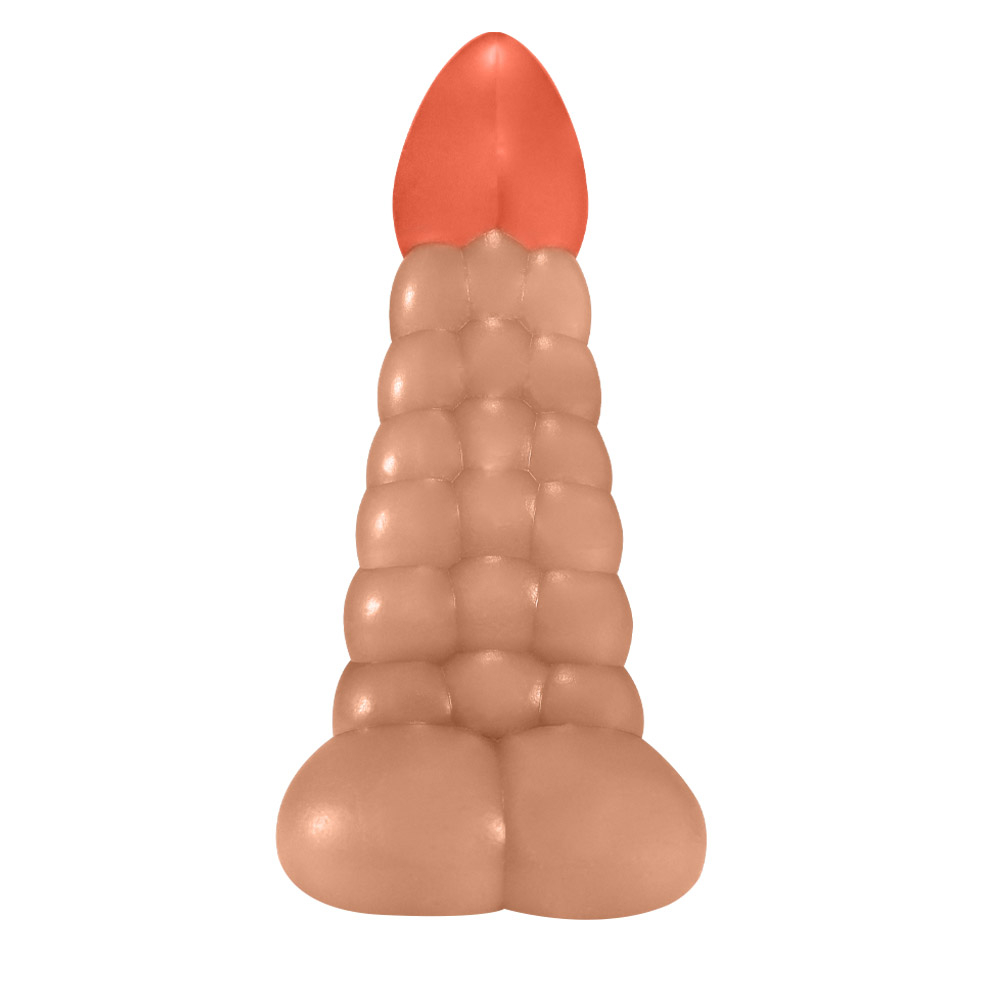 P�nis Feito em PVC Flex�vel com Escroto Snake 16 x 5cm Bege | Foto 03