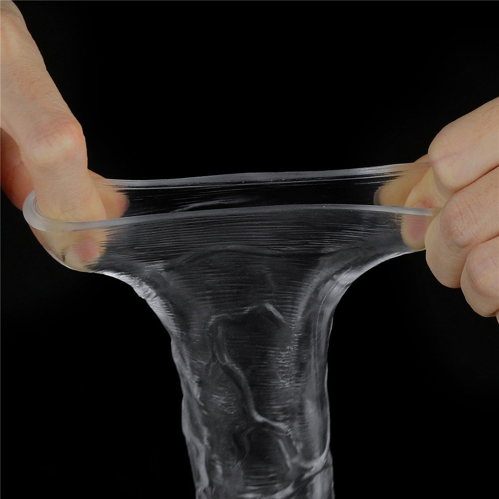 Capa Peniana Real�stica em Jelly 19 x 4cm Transl�cido | Foto 05