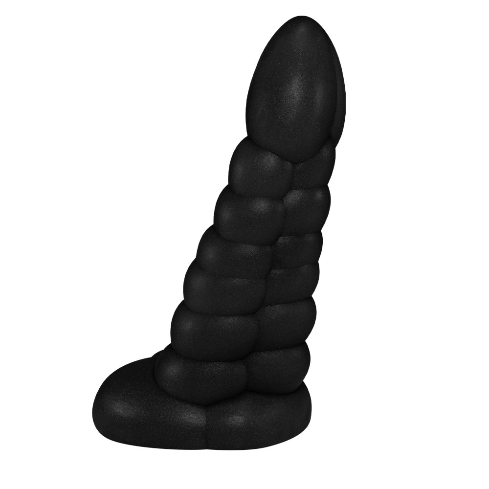 Pênis Feito em PVC Flexível com Escroto Snake 16 x 5cm Preto Cintilante | Foto 04