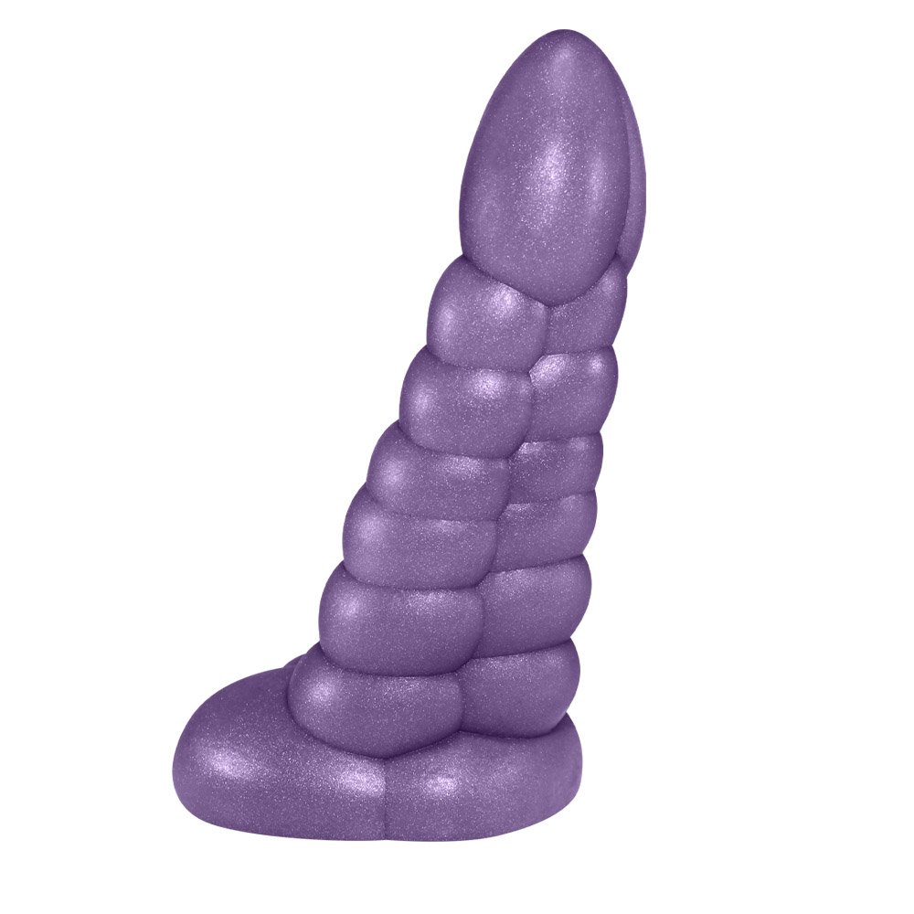 Pênis Feito em PVC Flexível com Escroto Snake 16 x 5cm Lilás Cintilante | Foto 04
