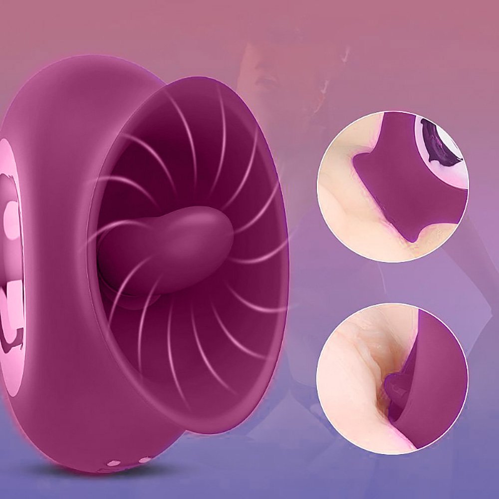 Vibrador para Clit�ris Cleopatra Pink em uso, detalhando a estimula��o interna e externa