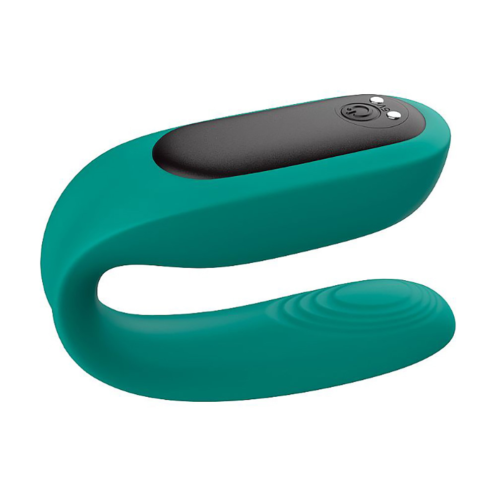 Vibrador para Casal Recarregável em Silicone com 9 Vibrações e Controle sem Fio Baud Verde | Foto 02