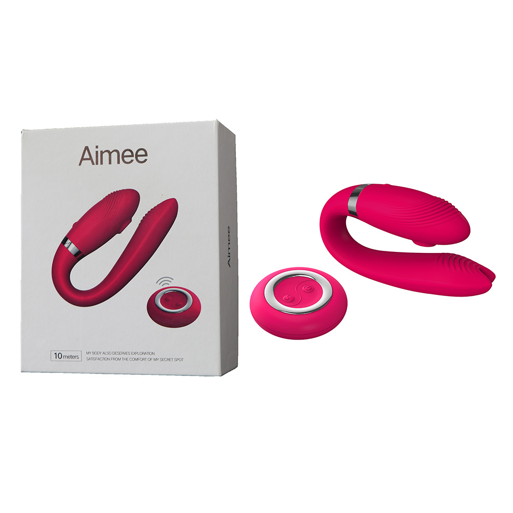 Vibrador para Casal Recarregável em Silicone com 36 Vibrações e Controle sem Fio Aimee Pink | Foto 01