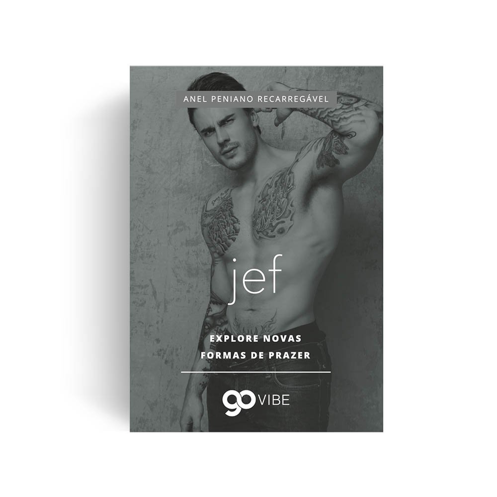 Anel Peniano Recarregável em Silicone com 10 Vibrações Jef Preto | Foto 06
