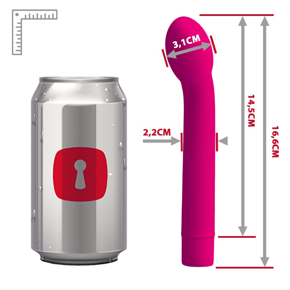 Vibrador Ponto G em Silicone Pretty Love Logan Pink em embalagem, destacando nome do produto e marca Pretty Love