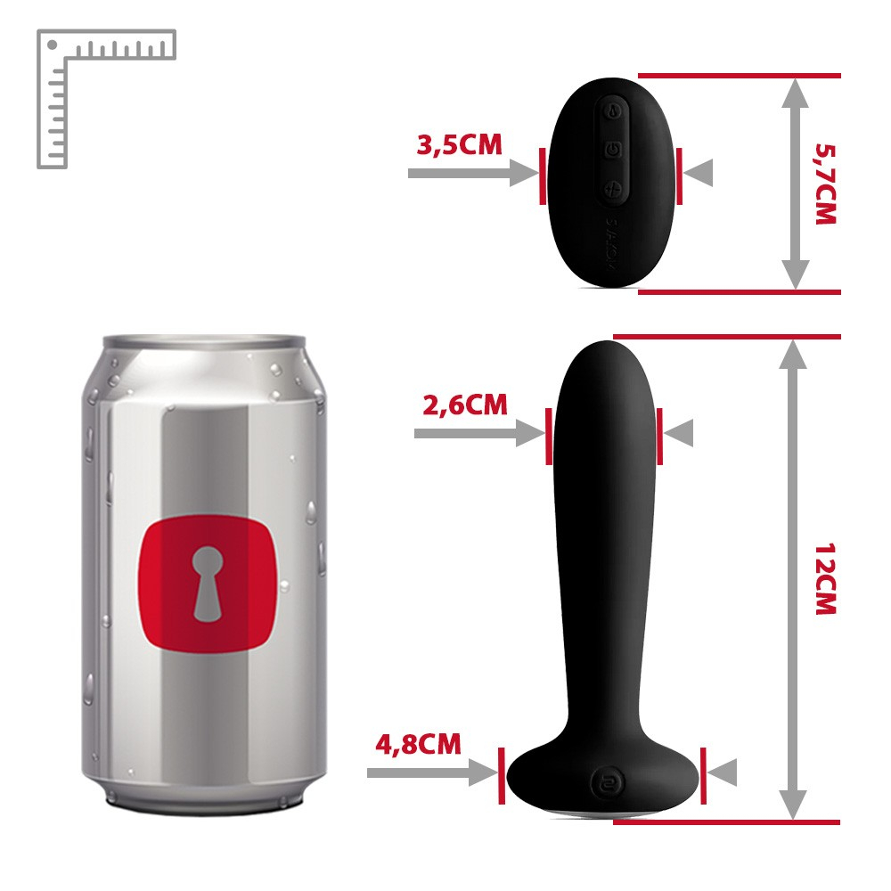 Plug Anal em Silicone com 5 Vibrações e Aquecimento com Controle sem Fio Primo Preto | Foto 06 Ilustrativa Plug Anal em Silicone com 5 Vibrações e Aquecimento com Controle sem Fio Primo Preto | Foto 06 Ilustrativa
