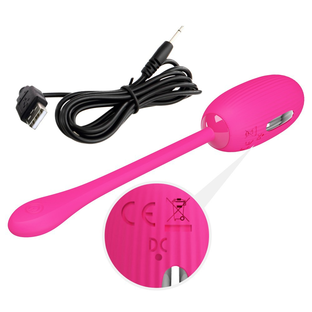 Vibrador Doreen Pink em silicone com cabo USB
