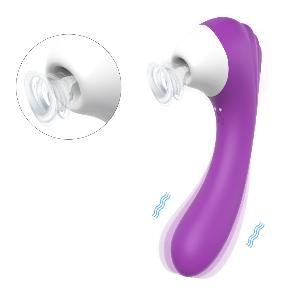 Detalhe do bocal do Sugador de Clit�ris Screaming Roxo com suc��o na ponta, indicando pulsa��es de ar